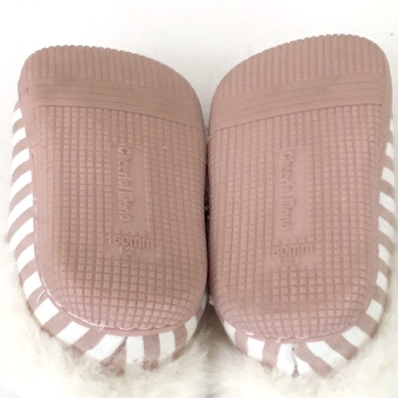Cheerful Mario Pink Striped Bootie Slippers. Indoor/Outdoor. - Picture 4 of 6